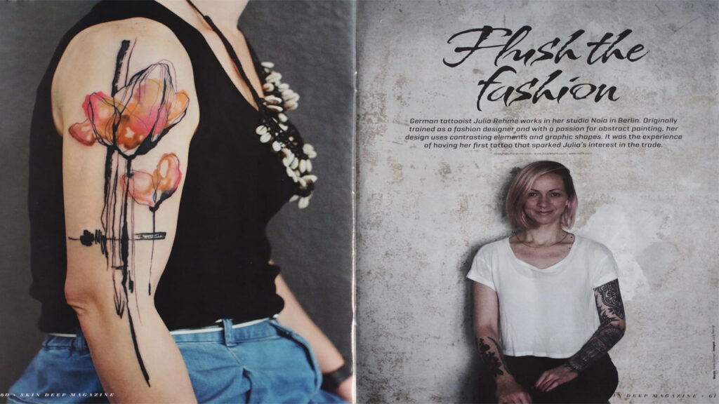 Julia Rehme: Menggabungkan Seni Lukis Kanvas dengan Tato