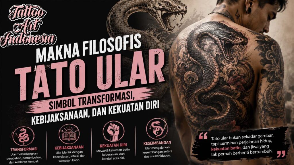 Makna Filosofis Tato Ular, Simbol Transformasi, Kebijaksanaan, dan Kekuatan Diri