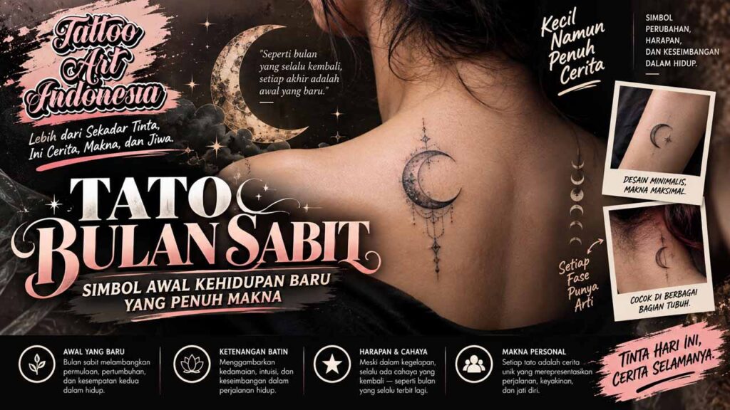 Tato Bulan Sabit, Simbol Awal Kehidupan Baru yang Penuh Makna