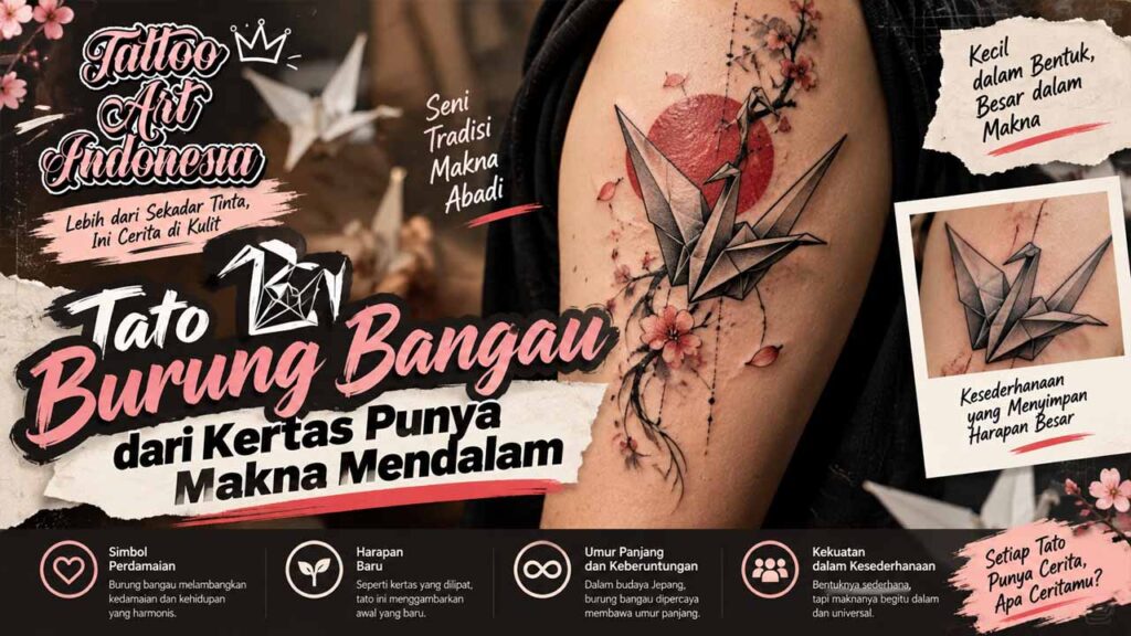 Tato Burung Bangau dari Kertas Punya Makna Mendalam